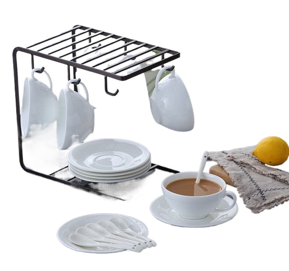 Home Lifestyle 6 Hooks Iron Coffee Rack