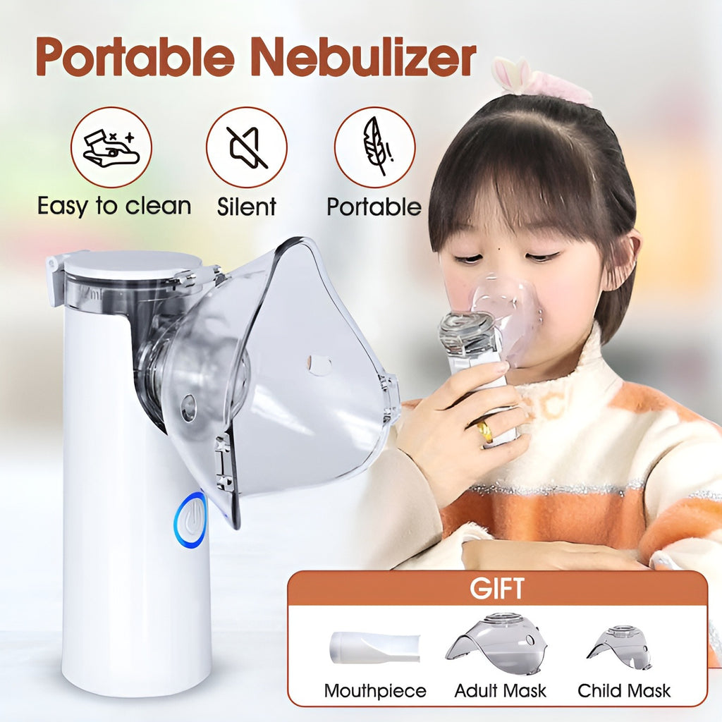 Mesh Portable Nebulizer Machine &amp; Mask for Kids and Adults Mini Inhaler Nebulizer