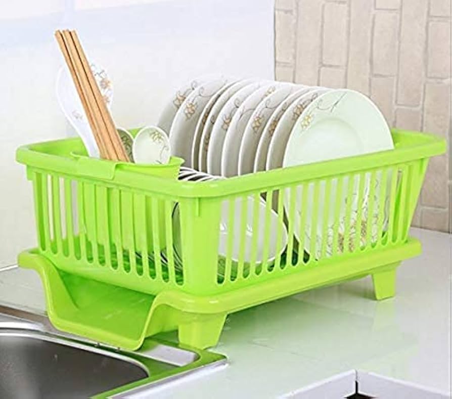 Fancy Plate Rack - 3 in 1 Large Durable Plastic Kitchen Sink Dish Rack