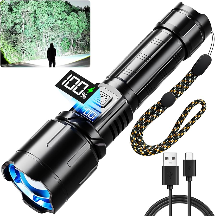 Super Bright LED Flashlight Rechargeable