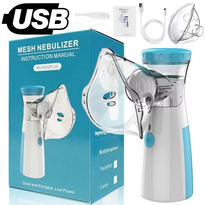 Mesh Portable Nebulizer Machine &amp; Mask for Kids and Adults Mini Inhaler Nebulizer