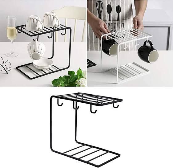 Home Lifestyle 6 Hooks Iron Coffee Rack