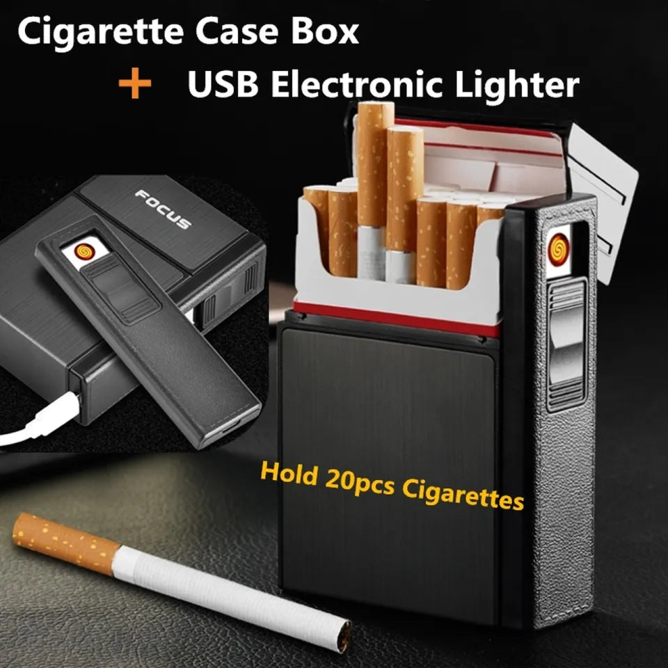 Cigarette Case With Rechargeable Lighter