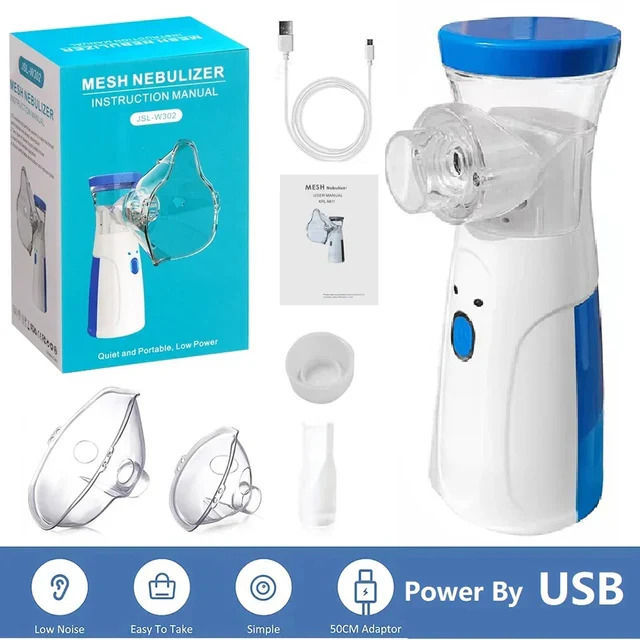 Mesh Portable Nebulizer Machine &amp; Mask for Kids and Adults Mini Inhaler Nebulizer