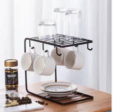 Home Lifestyle 6 Hooks Iron Coffee Rack