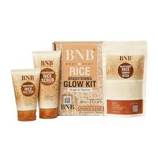 3 in 1 Brightening Glow Kit Rice Scrub Face Wash + Mask