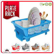 Fancy Plate Rack - 3 in 1 Large Durable Plastic Kitchen Sink Dish Rack
