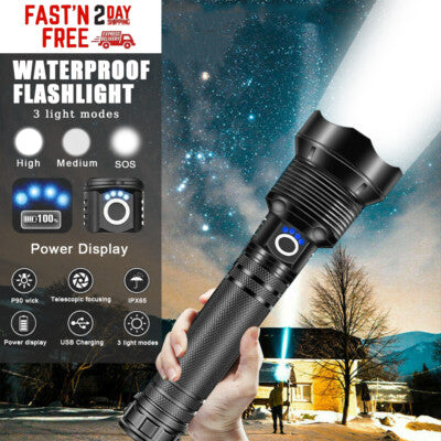 Super Bright LED Flashlight Rechargeable